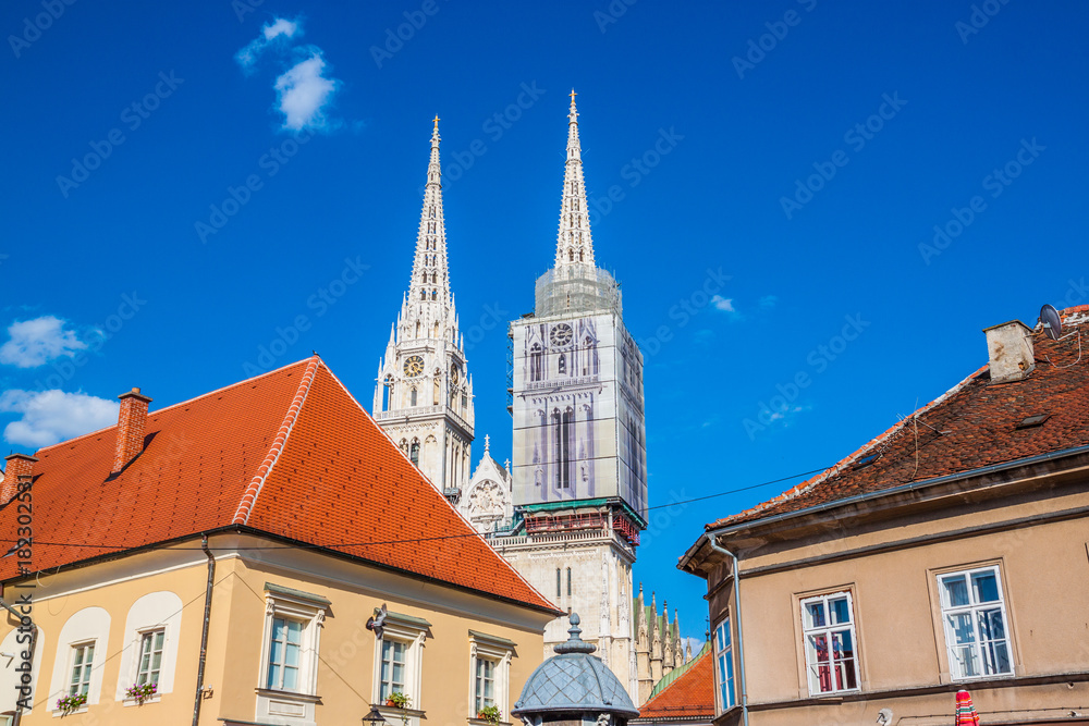 Zagreb Cathedral in ZAGREB, CROATIA