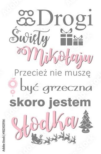 Obraz na płótnie Drogi święty Mikołaju... w salonie