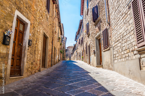 The medieval old town in Tuscany, Italy