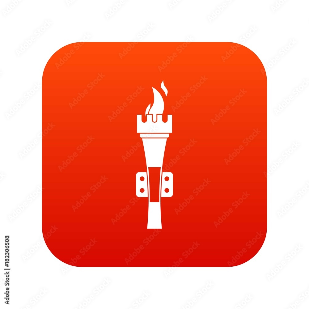 Torch icon digital red