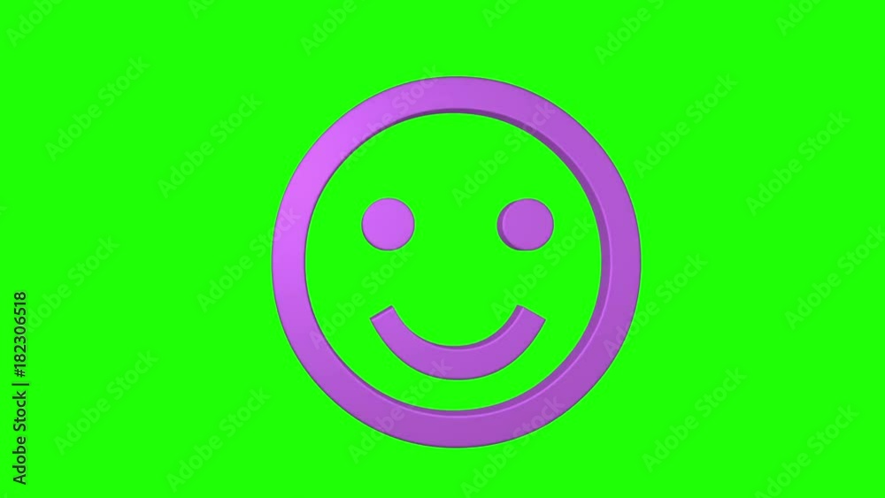 smile face emoticon rotating green screen chroma key social media pink smile face emoticon rotating green screen chroma key social media pink