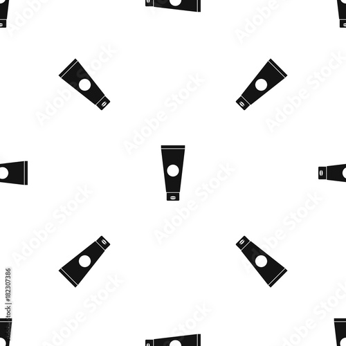 Cream tube pattern seamless black
