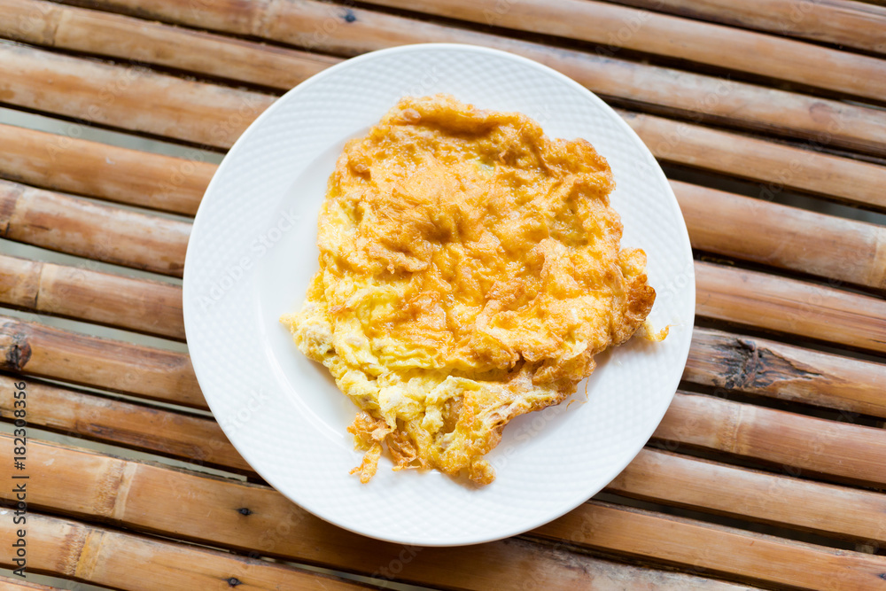 Deep fried thai egg omelette