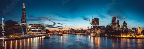 Obraz  z motywem The banks of river Thames