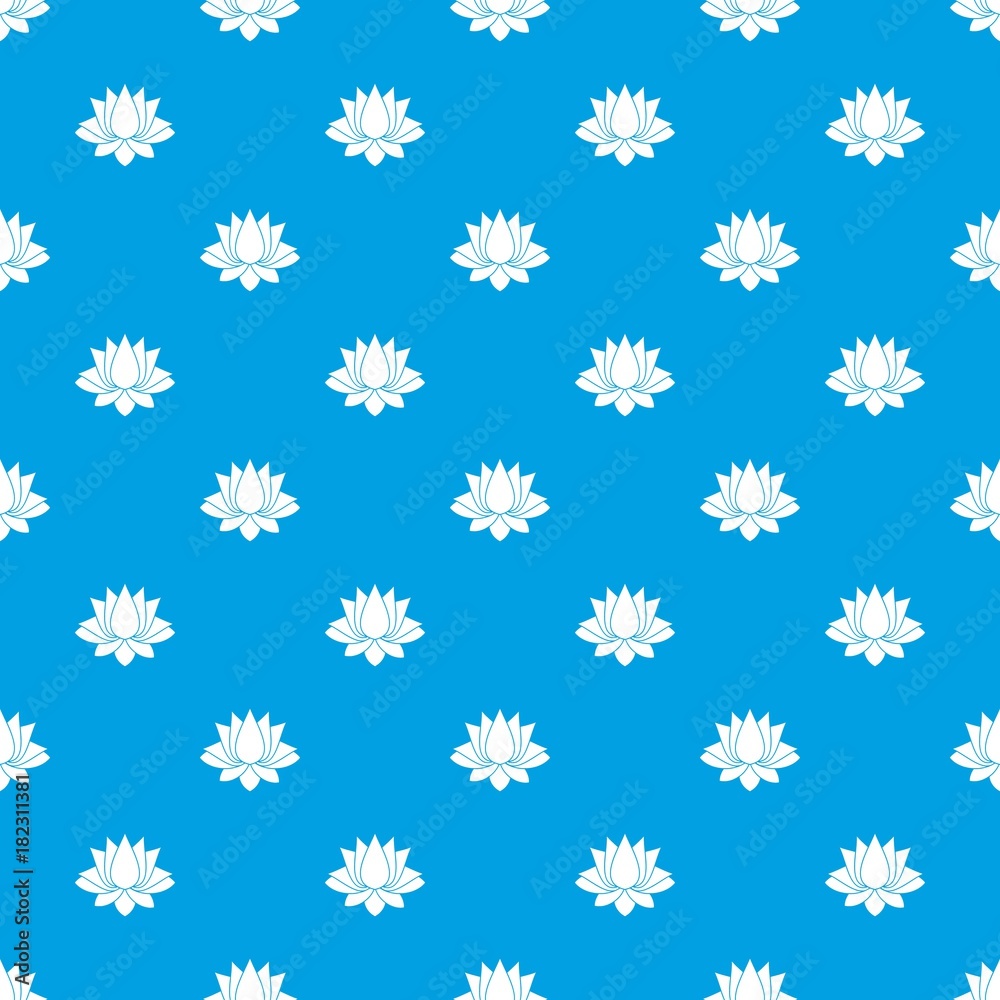 Lotus pattern seamless blue Lotus pattern seamless blue