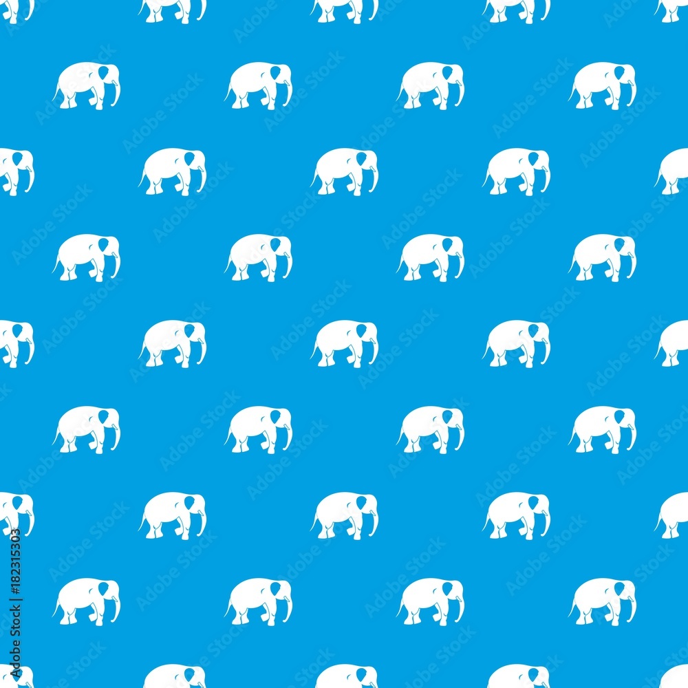 Elephant pattern seamless blue Elephant pattern seamless blue
