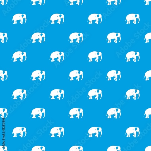 Elephant pattern seamless blue