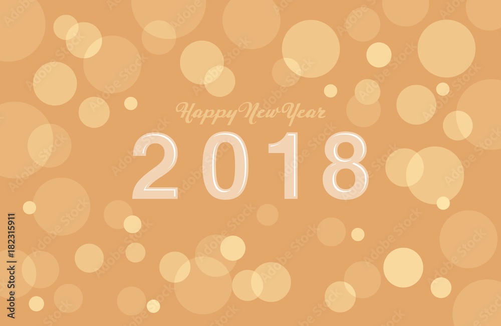 Obraz premium happy new year 2018 vector