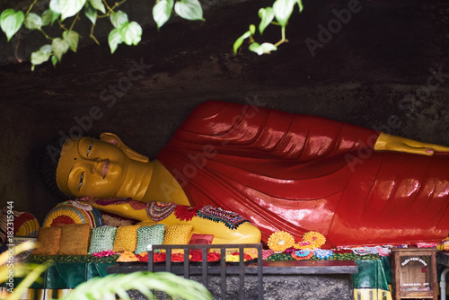 Reclining Buddha in Sri Viwekaramaya sri lanka photo