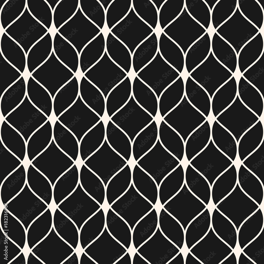 Naklejka premium Seamless pattern. Abstract background, thin wavy lines, delicate lattice