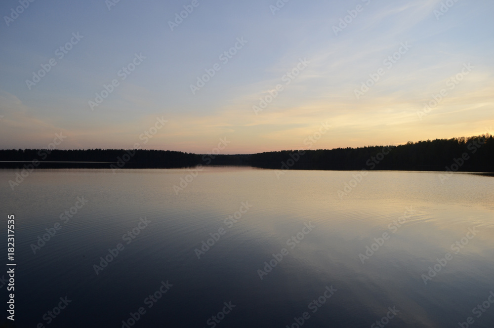 Fototapeta premium Russia, canoeing tour in Karelia
