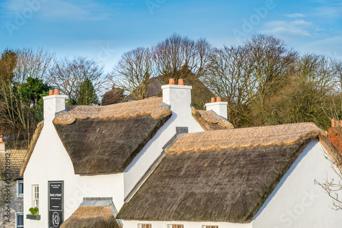 Thatched Roofs of Souter's Inn Kirkoswald Scotland photo