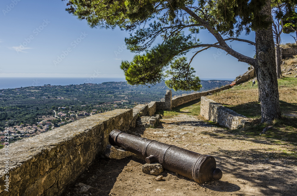 cannon on the walls of agios georgios kefalonia cannon on the walls of agios georgios kefalonia