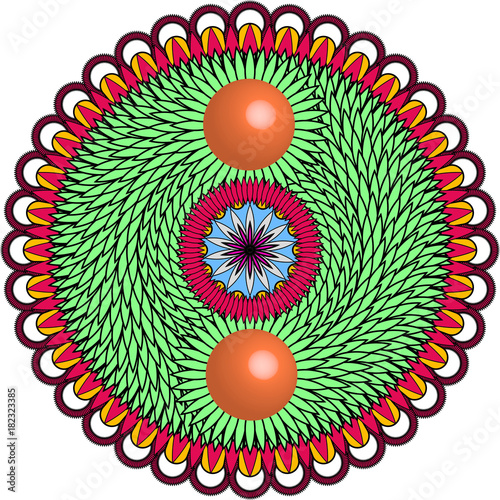Multicolored flower pattern