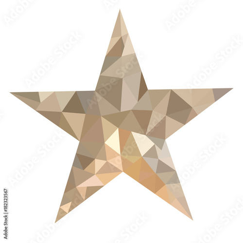 Low poly christmas star