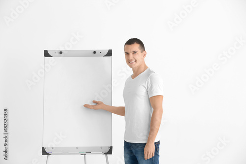 Business trainer giving pre...