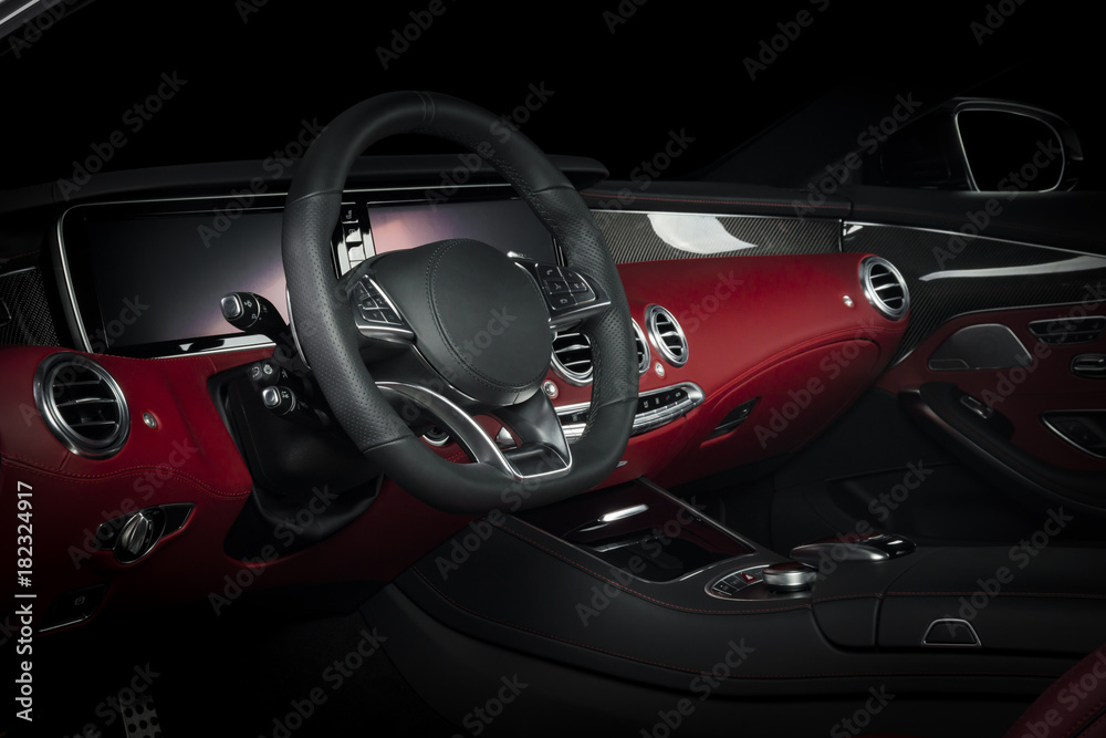 Modern sport car interior