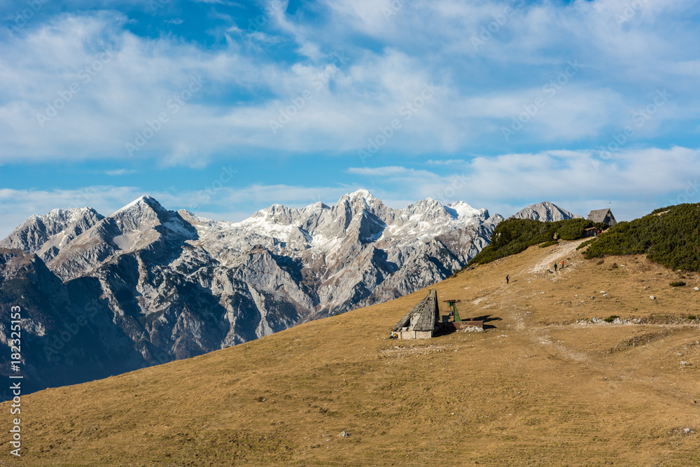 Late autumn mountain view at Triglav. Late autumn mountain view at Triglav.
