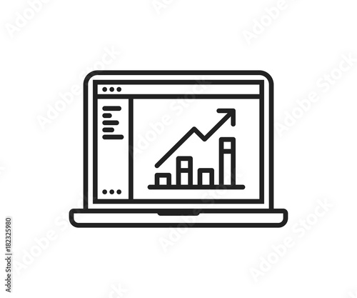 Computer Chart Dashboard Graph icon