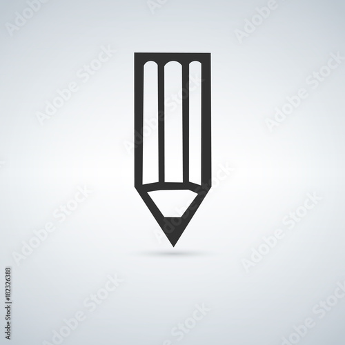 Pencil Icon isolated illust...