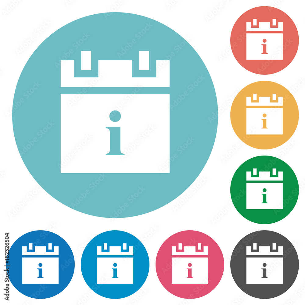 Schedule info flat round icons Schedule info flat round icons