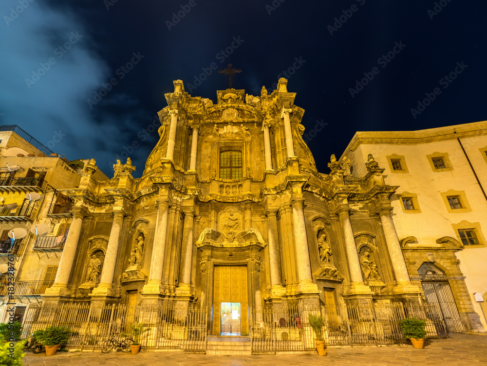 Sant'Anna la Misericordia, a Baroque Church in Palermo, Italy