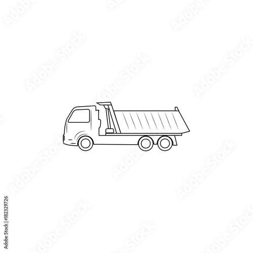 Truck line icon