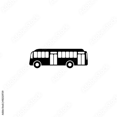 silhouette bus icon