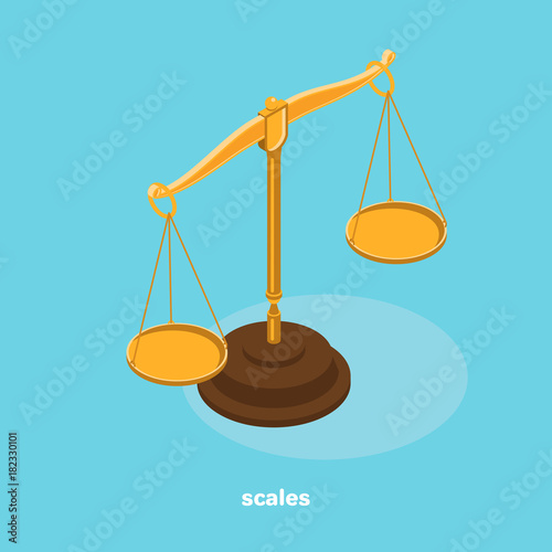 scale icon, isometric image