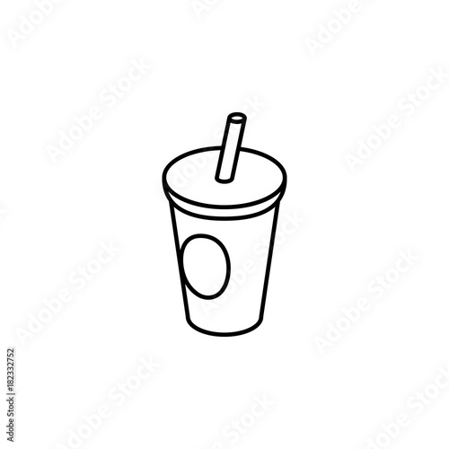 cola cup line icon