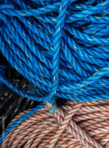Blue and Pink Rope Coils