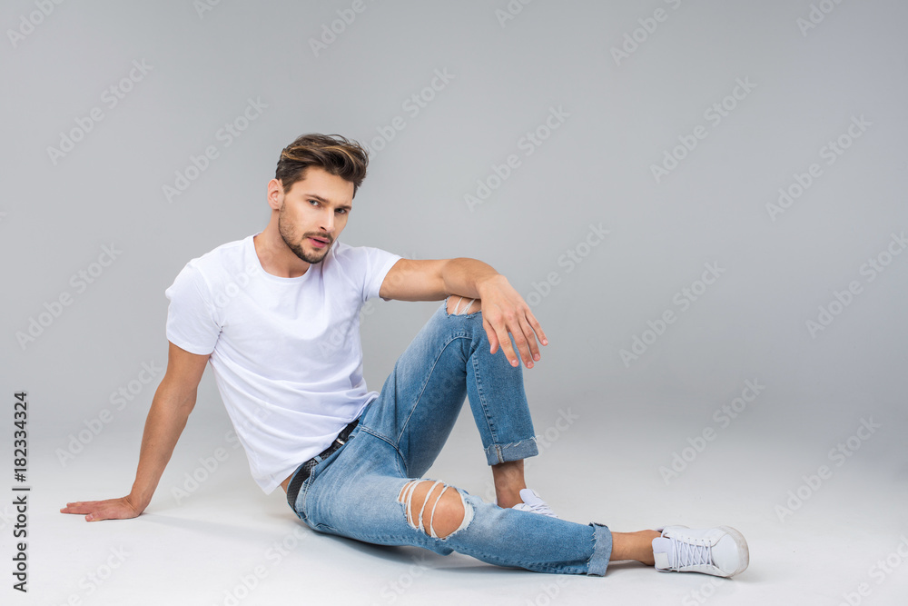 Sexy men in jeans Stock-foto | Adobe Stock