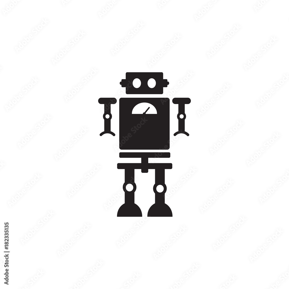 Fototapeta premium Toy robot icon. Toy element icon. Premium quality graphic design icon. Baby Signs, outline symbols collection icon for websites, web design, mobile app