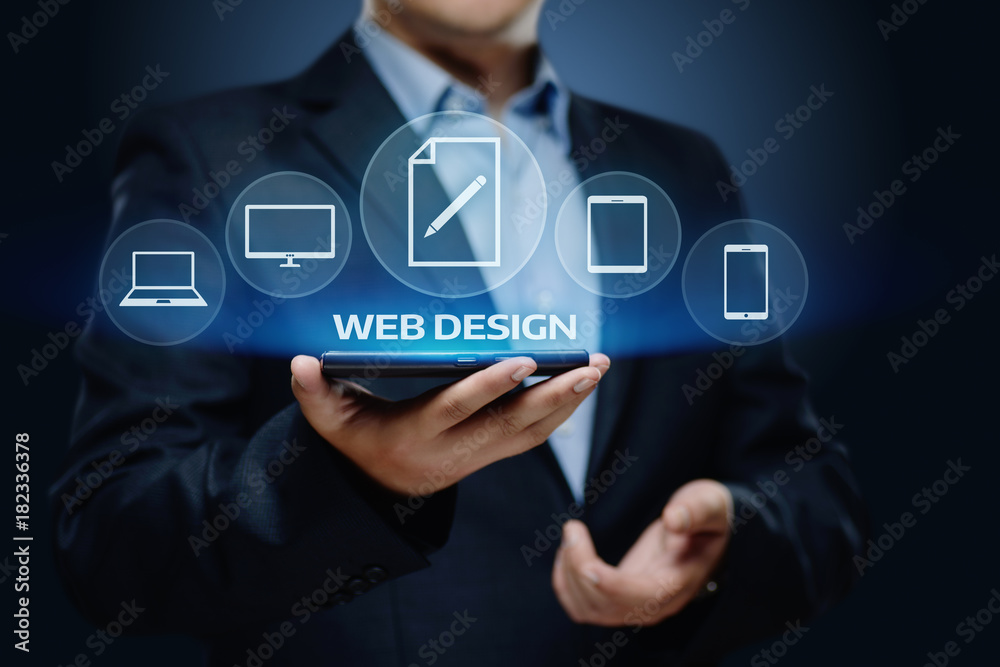 Obraz premium Responsive Web Desing Website Business Internet Technology Concept