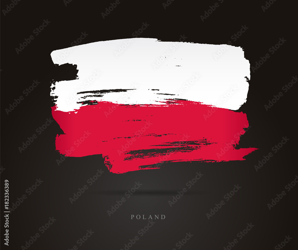 Flag of Poland. Abstract concept - obrazy, fototapety, plakaty 
