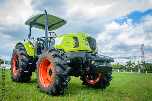 photo of brand new tractor on the ground