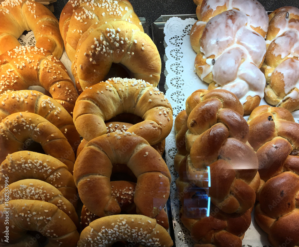 Naklejka premium Austrian Bread Roll and Sweet Bread