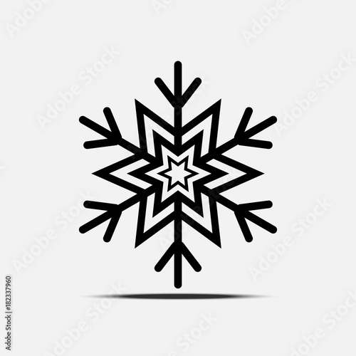 Snowflake icon vector