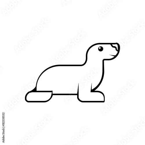 Cute seal line icon. Aquatic animal element icon. Premium quality graphic design. Signs  outline symbols collection icon for websites  web design  mobile app  info graphics