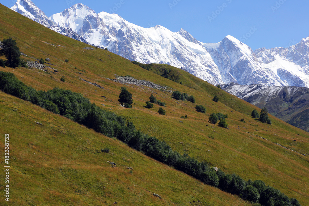 landscape view in mountainous terrain in Georgia