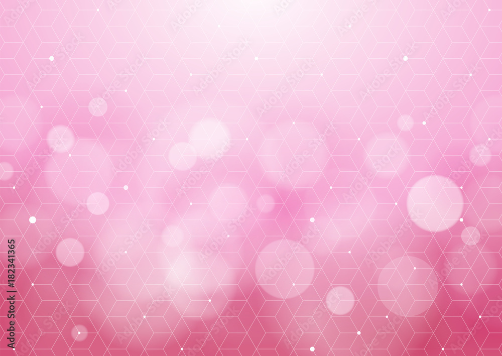Abstract Pink Background_Honeycomb Structure #Vector Graphics 