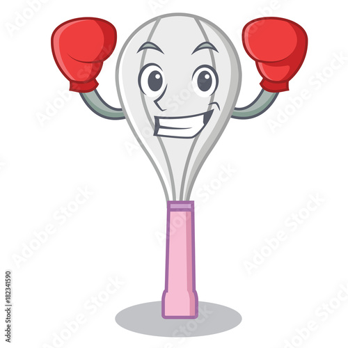 Boxing whisk character cartoon style