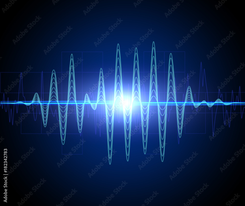 Abstract audio spectrum waveform