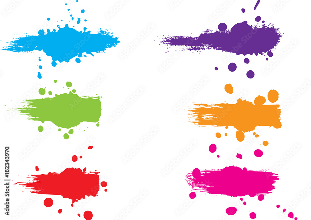 Fototapeta premium abstract vector splatter label set background. illustration vector design