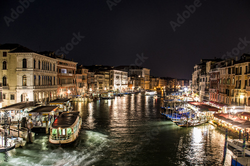 Canal with boats and gondola romantic Venice 2