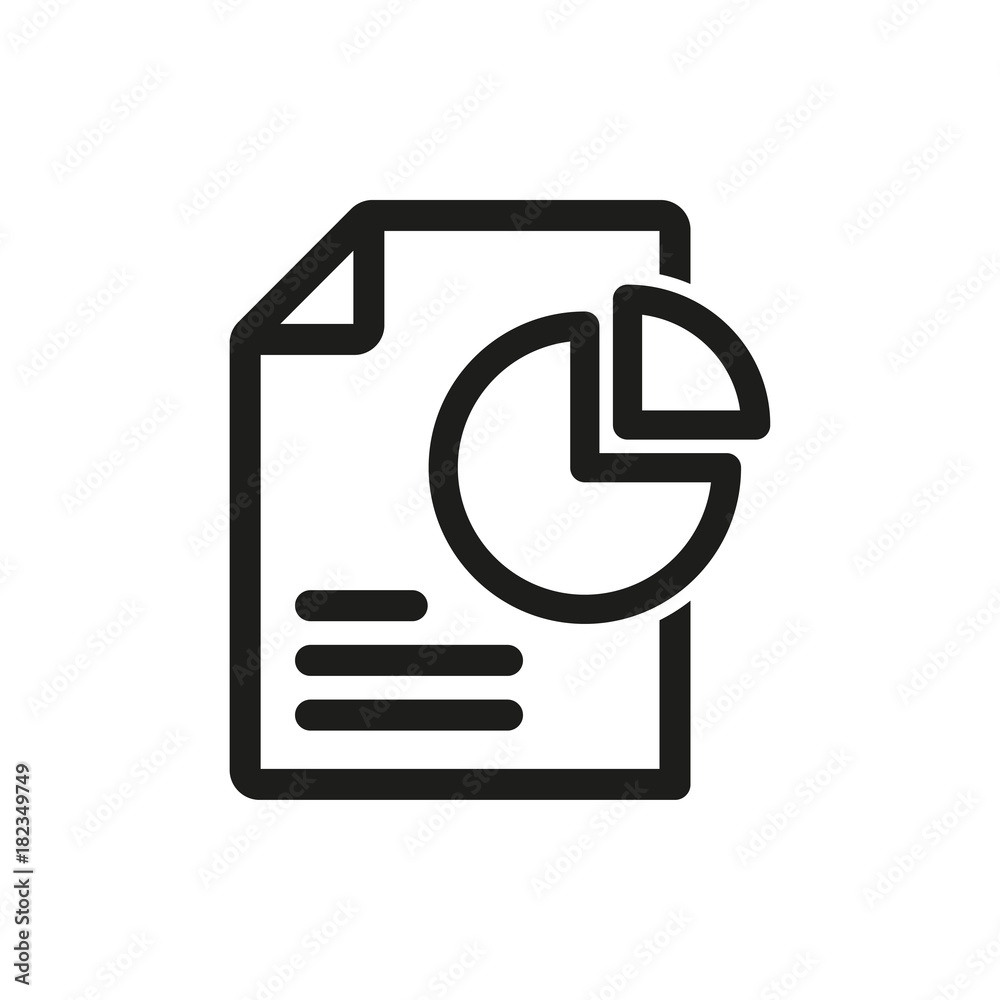 Business report vector icon. Business report vector icon.