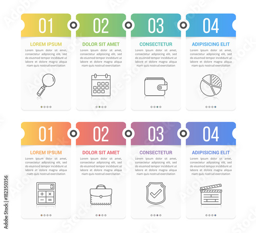 Infographic Elements with Numbers