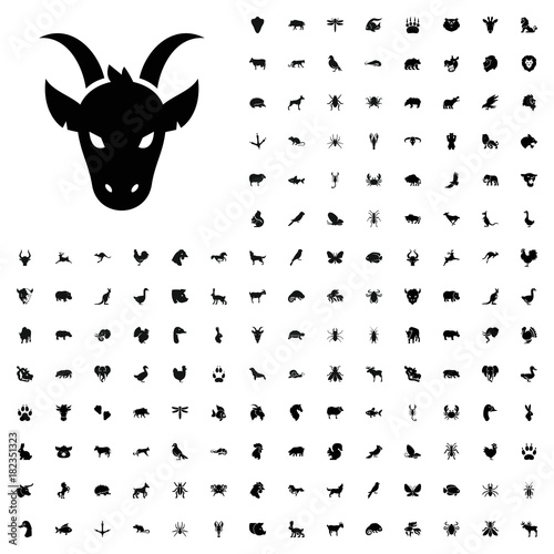 Goat icon illustration. animals icon set for web and mobile.