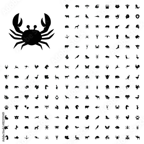Crab icon illustration. animals icon set for web and mobile.