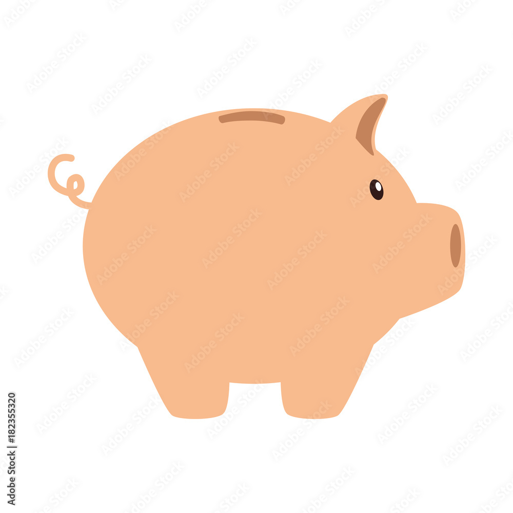 piggy savings isolated icon vector illustration design